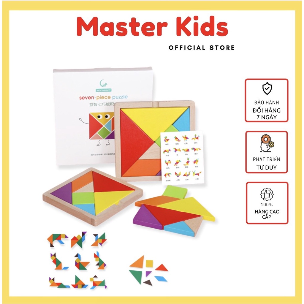 Đồ chơi xếp gỗ thông minh tăng khả năng sáng tạo, phát triển tư duy cho bé MasterKids