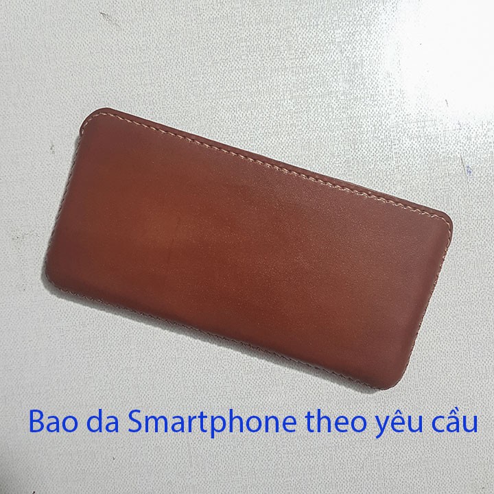 Bao da điện thoại Note 9 - Da bò thật - Đồ da thủ công - Màu nâu BV0298