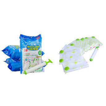 BỘ 8 TÚI HÚT CHÂN KHÔNG KÈM BƠM TAY. TIỆN DỤNG ĐỰNG CHĂN MÀN QUẦN ÁO