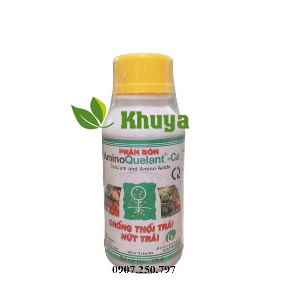 Phân bón lá Growmore AminoQuelant Ca 100ml Chống thối và nứt trái