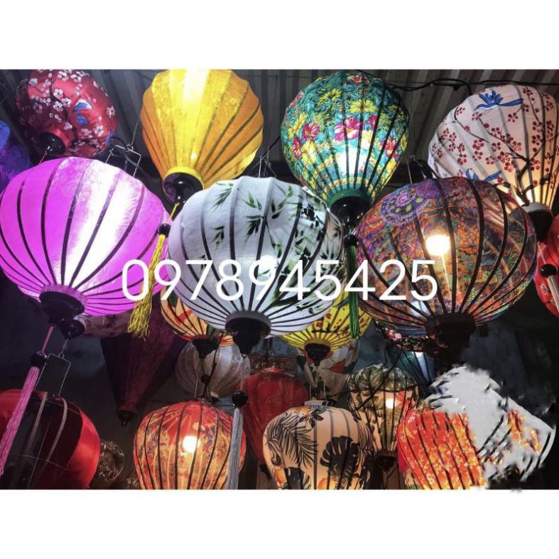 Xưởng SX- Đèn lồng hội an size 20-30-35-40-45cm chất vải chống thấm,  mưa bụi thời tiết khắc nghiệt ngoài trời -Tre Việt