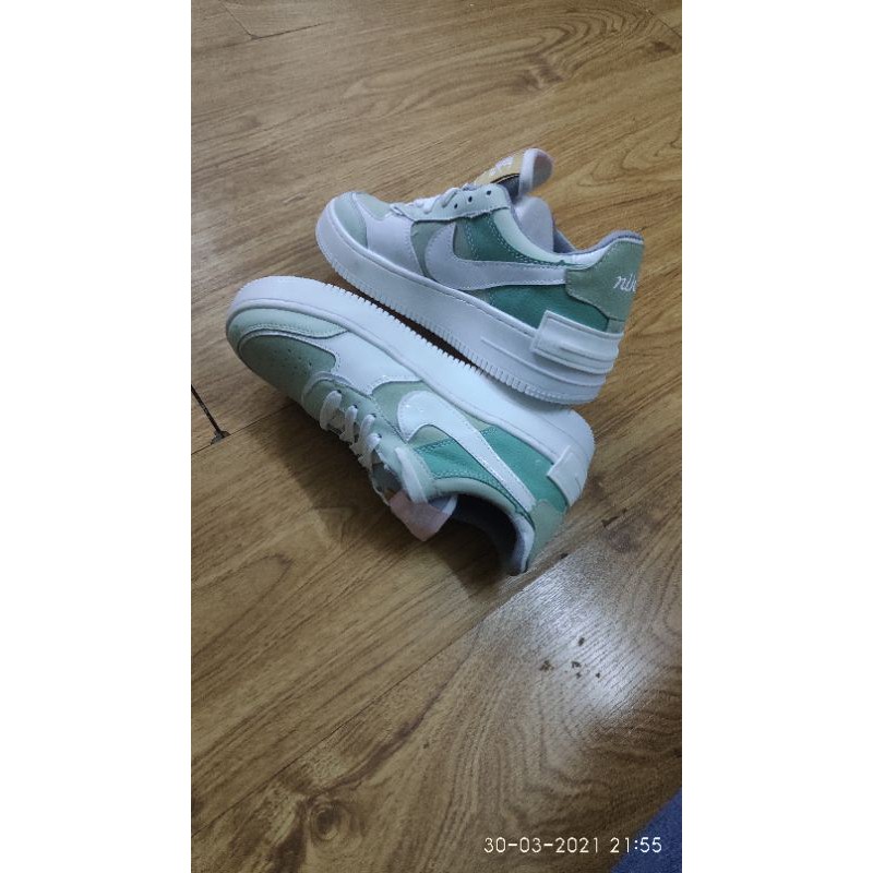 Giày Thể Thao Nữ AF1 Nike_Air_Force_1💗Hoa Cúc xanh min CỰC ĐẸP