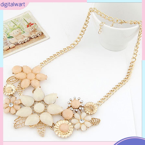 Dây Chuyền Hình Bông Hoa Đính Đá Thời Trang Thanh Lịch Dành Cho Nữ