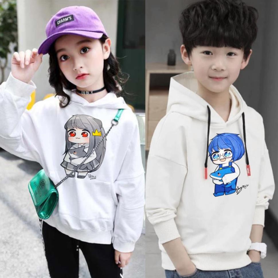 Áo khoác nỉ dáng hoodie in hình hero team màu trắng có đủ size bé trai bé gái loại 1 🎁