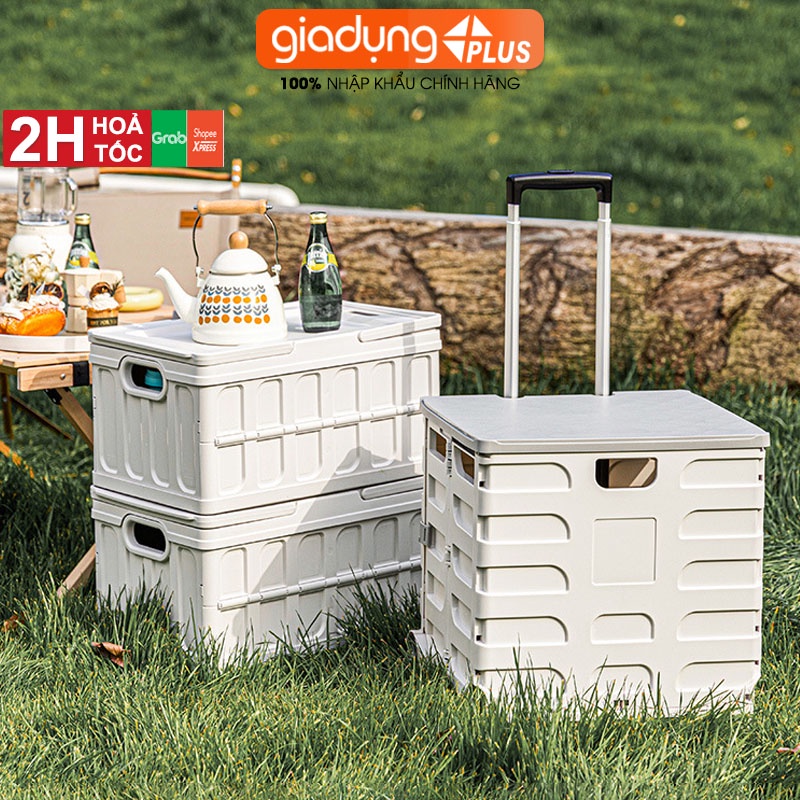 Hộp đựng đồ LAZYDO dã ngoại gấp gọn có tay xách & nắp đậy kín  phong cách Nhật Bản