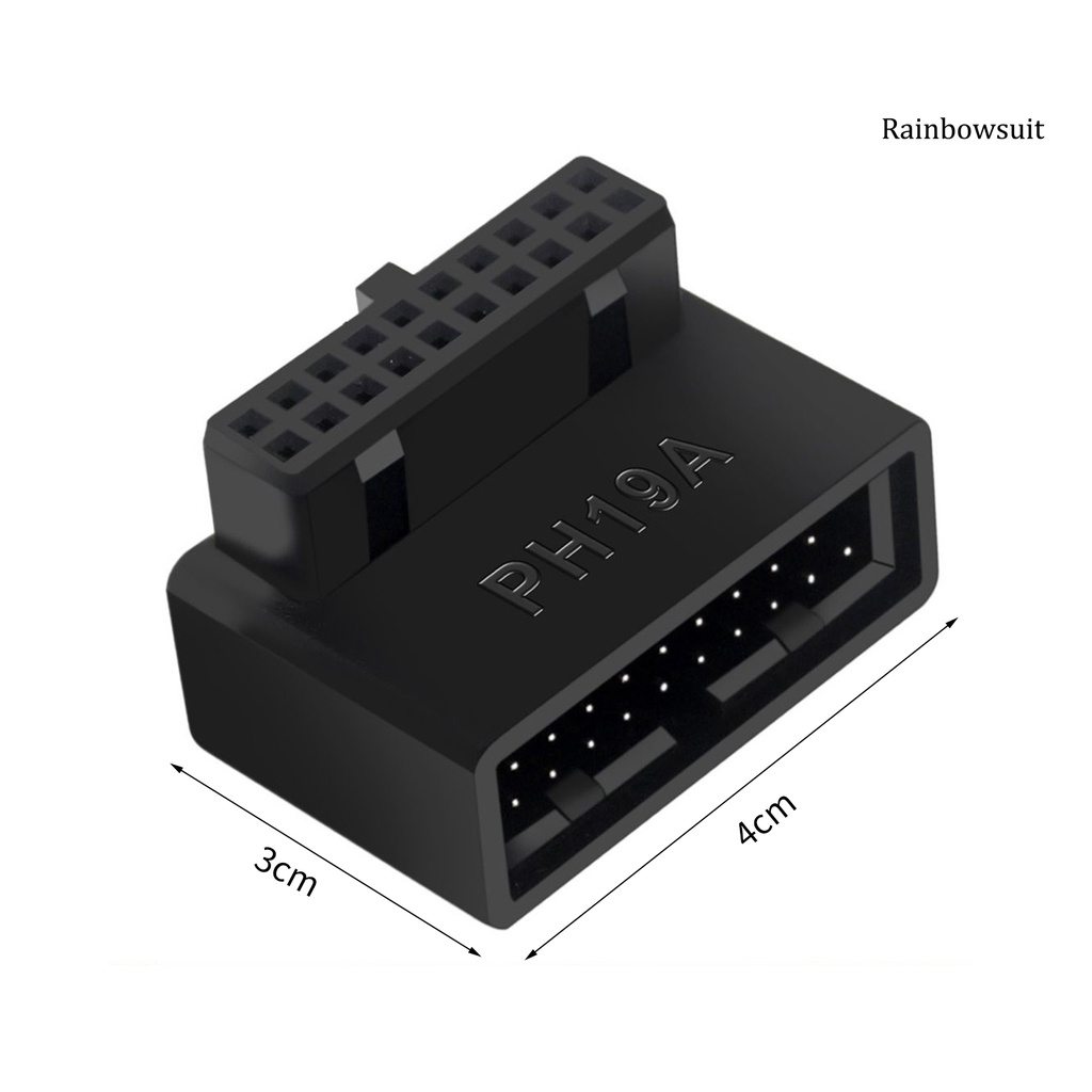 Đầu Nối Bo Mạch Chủ USB 3.0 19/20 Pin 90 Độ Chuyên Dụng Dành Cho Máy Tính