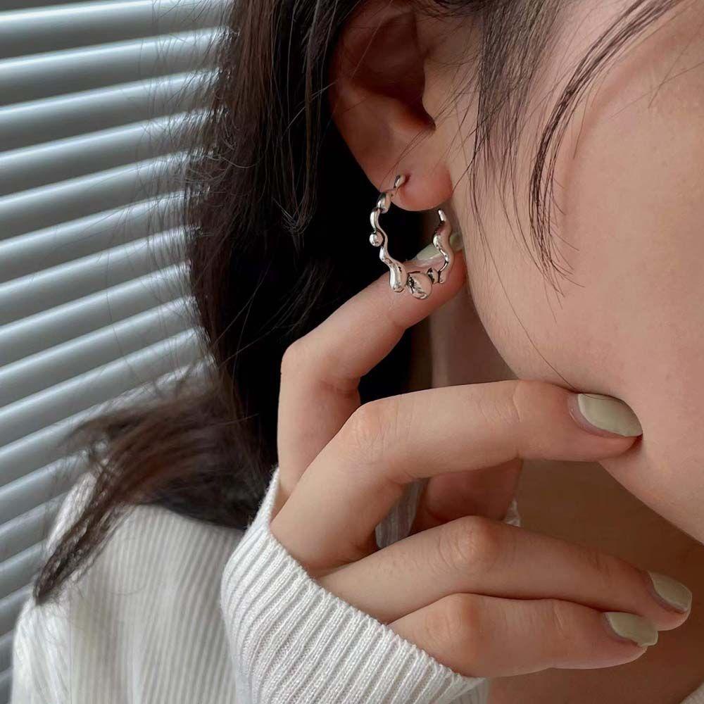 Bông Tai Hình Chữ C Phong Cách Hàn Quốc Thời Trang Cho Nữ