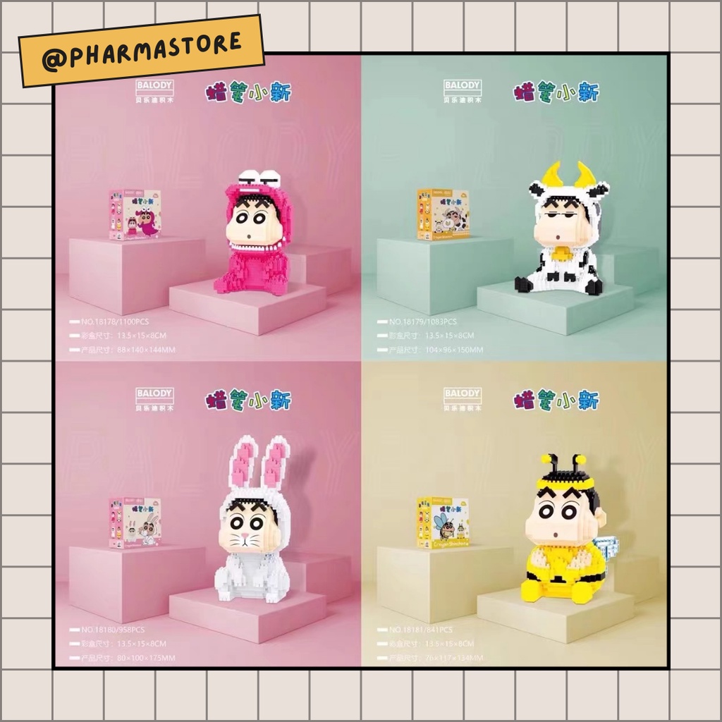 LEGO SHIN-CHAN CẬU BÉ BÚT CHÌ - ĐỒ CHƠI XẾP HÌNH LẮP RÁP MÔ HÌNH NANOBLOCK