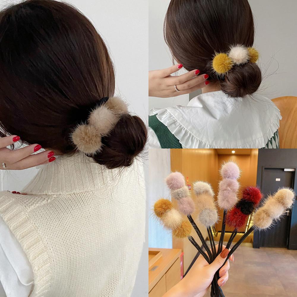 MXMUSTY Braiding Hair Bun Maker Hair Accessories Hair Disk Magic Hair Styling Hairball DIY Tool Meatball Head Rubber Korea Hair Curler/Multicolor