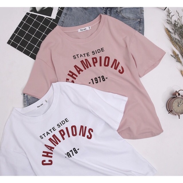 [302]Áo thun đẹp ⚜️FREESHIP⚜️ Áo Thun Nữ Unisex Thun Nữ Quảng Châu CHAMPION [Thun Nu] | BigBuy360 - bigbuy360.vn