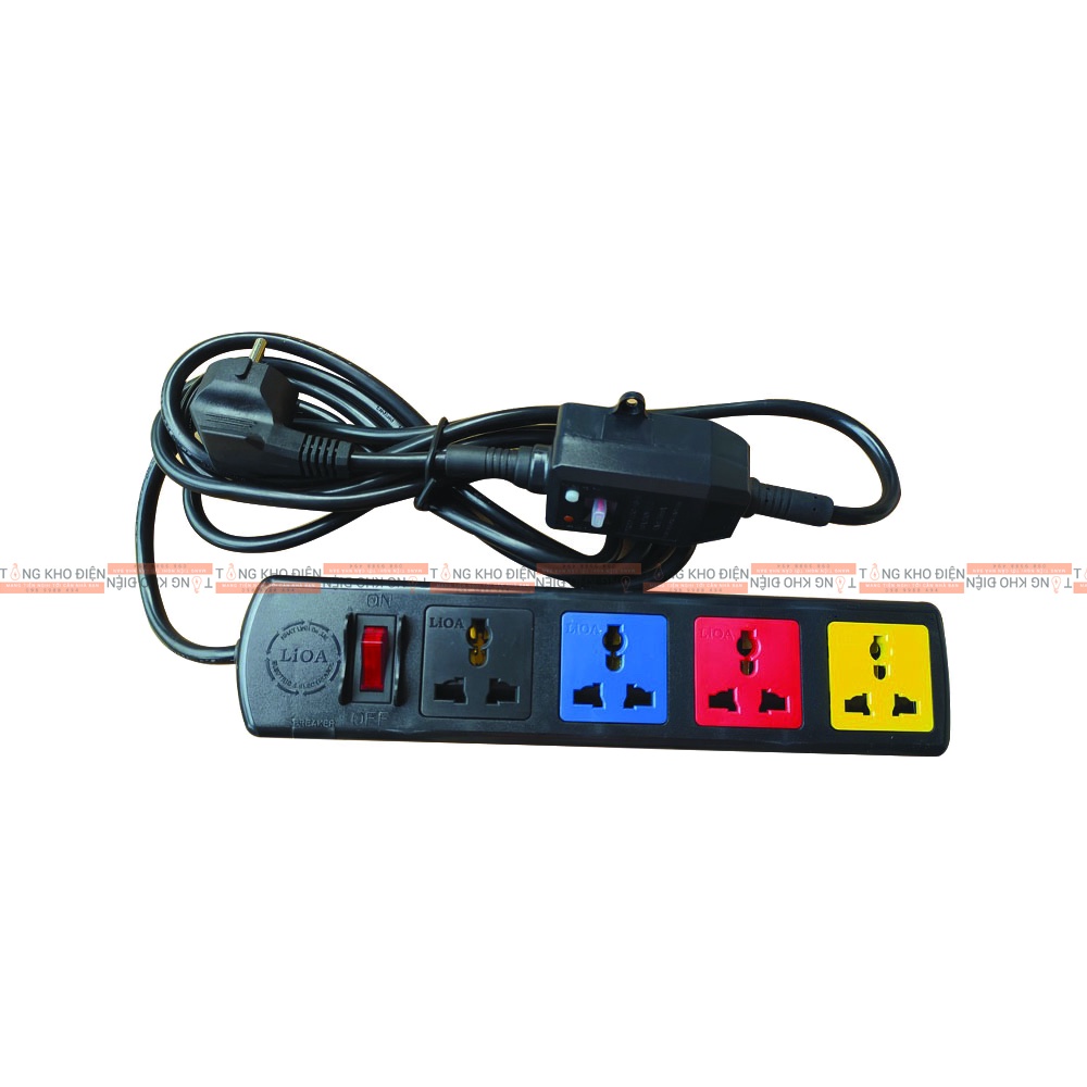 [CHỐNG GIẬT] Ổ cắm điện đa năng LiOA, 4 ổ cắm đa năng, dây dài 3m