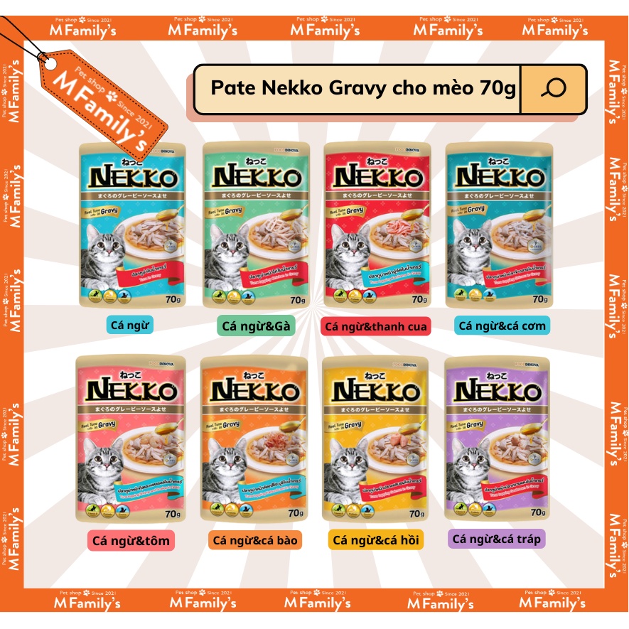 Pate Nekko Gravy Cá Ngừ Trong Sốt Cho Mèo - Hàng nhập Thái Lan - Nekko chính hãng