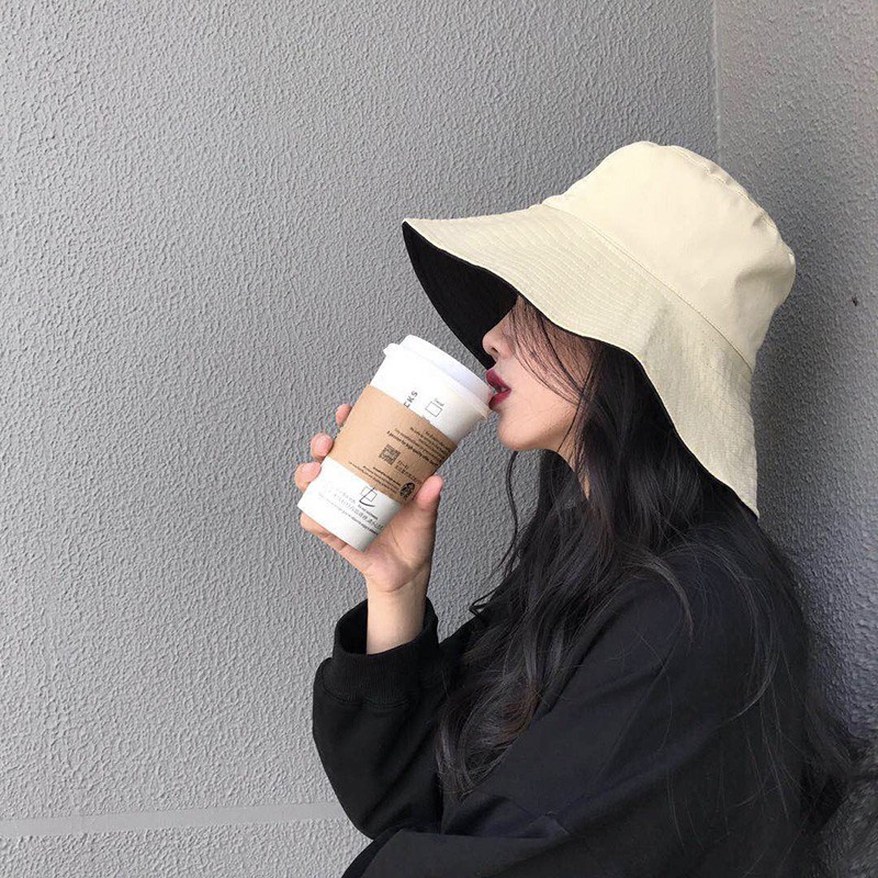 Mũ xô hai mặt thiết kế chống nắng phong cách Hàn Quốc thời trang mùa hè cho nữ