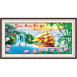 Tranh thêu chữ thập ĐH Thuận Buồm Xuôi Gió, 88938,93x48cm chưa thêu