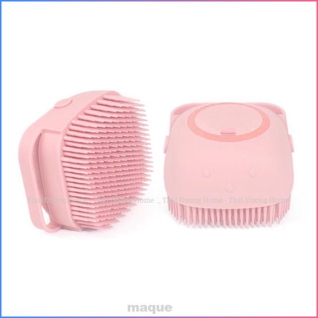 Cọ Tắm Silicon Vuông Có Ngăn Chứa Dầu Tắm Tiện Lợi | BigBuy360 - bigbuy360.vn