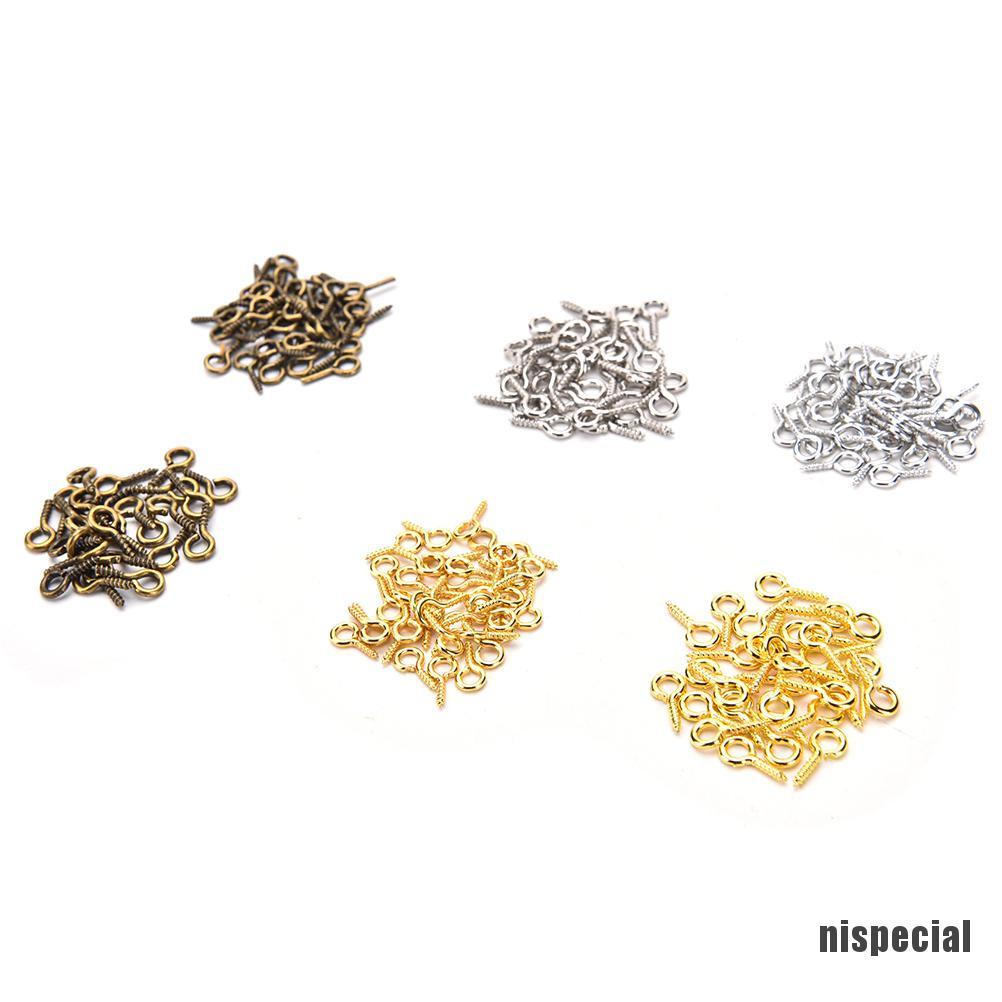 Bộ 100 Ốc Vít Nhỏ 8mm 10mm Dùng Làm Trang Sức