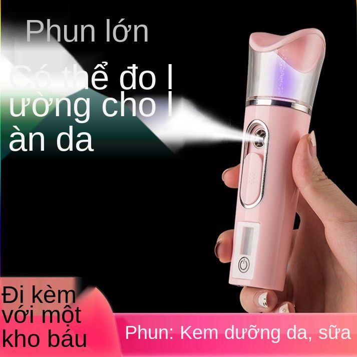 Xịt ion âm nano dưỡng ẩm xông mặt phun lạnh sạc dụng cụ làm đẹp máy tạo mini da