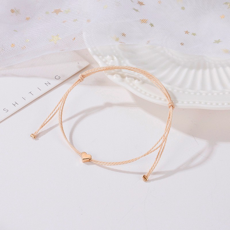 Vòng Đeo Tay Hình Trái Tim Kiểu Hàn Quốc Dễ Thương