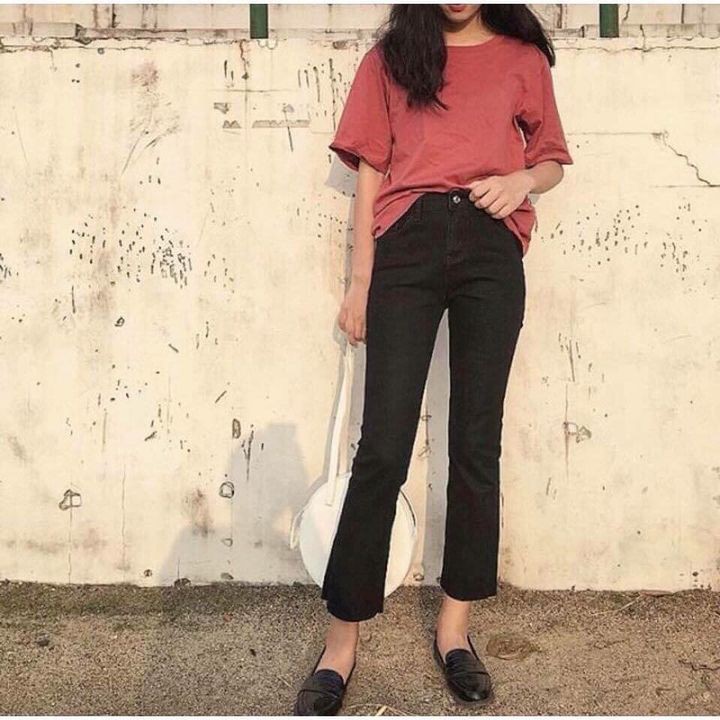 [CÓ SẴN-ẢNH THẬT] Quần loe ngố ĐEN