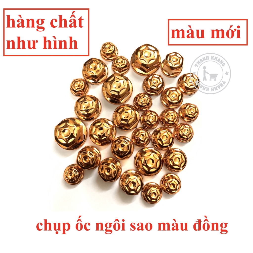 chụp ốc xe máy ngôi sao màu đồng thanh khang BOZE43