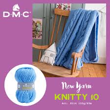 CROWN Cuộn len đan tay AC , Acyrlic đan móc kim 10mm DMC Knitty 10