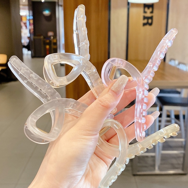 Kẹp Tóc Trong Suốt Cỡ Lớn Phong Cách Hàn Quốc Cho Nữ