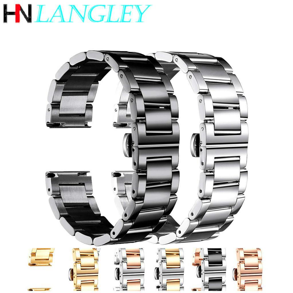 Dây đeo đồng hồ bằng thép không gỉ 16mm / 18mm / 20mm / 21mm / 22mm / 23mm / 24mm / 26mm