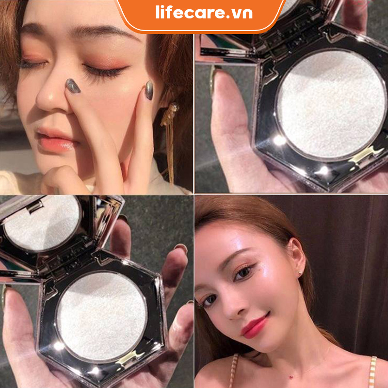 Phấn phủ dạng bột nén trang điểm bắt sáng ánh kim cương ngọc trai giúp làm sáng đa năng