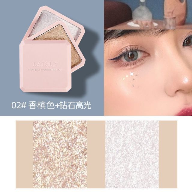 Phấn Bắt Sáng, Má Hồng Kèm Hightlight Laisly Tạo Khối 2 Lớp Kèm Gương Nội Địa Trung | BigBuy360 - bigbuy360.vn