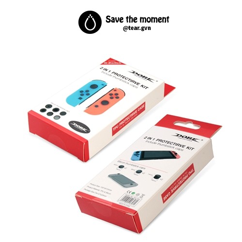Combo vỏ bảo vệ nhựa dẻo TPU và nút bọc Analog (DOBE) cho Joy-con Nintendo Switch