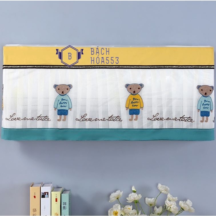 Rèm che điều hòa chống bụi bẩn có họa tiết