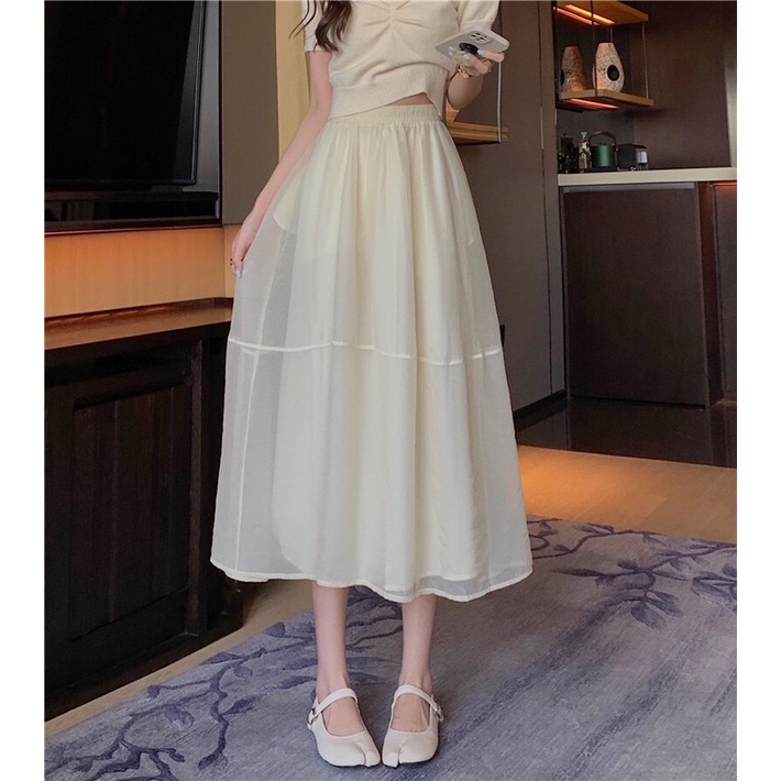 Chân Váy Dài Cao Cấp Chân Váy Organza chân váy midi