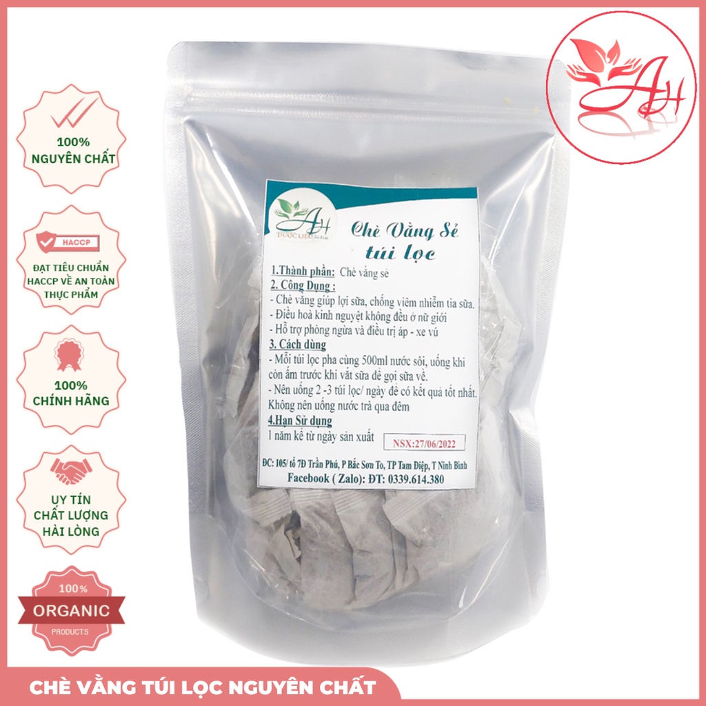 Chè Vằng  Túi Lọc (Chè vằng hỗ trợ giảm cân, giảm mỡ máu, ổn định huyết áp, thanh nhiệt, giải độc, trừ mụn nhọt)