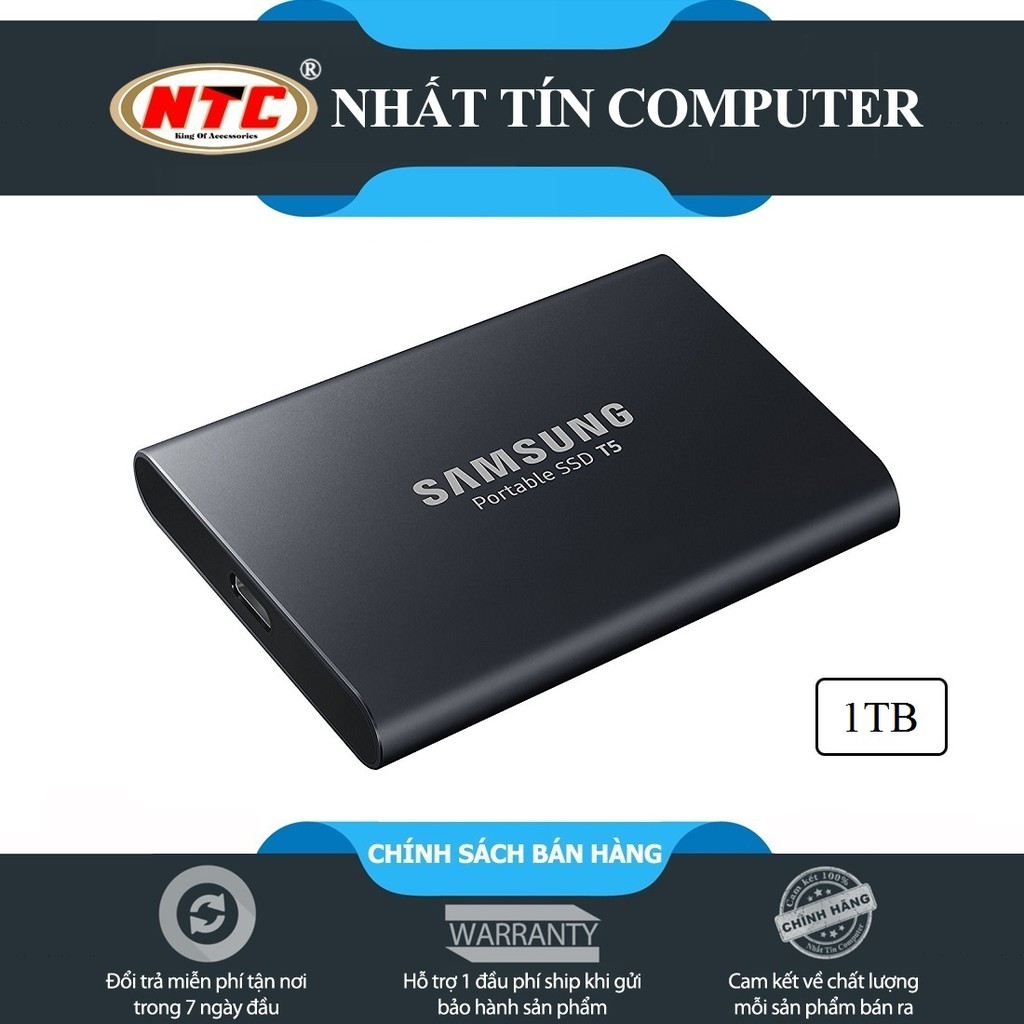 Ổ cứng di động SSD External Samsung T5 1TB USB 3.1 Gen 2 (Đen)