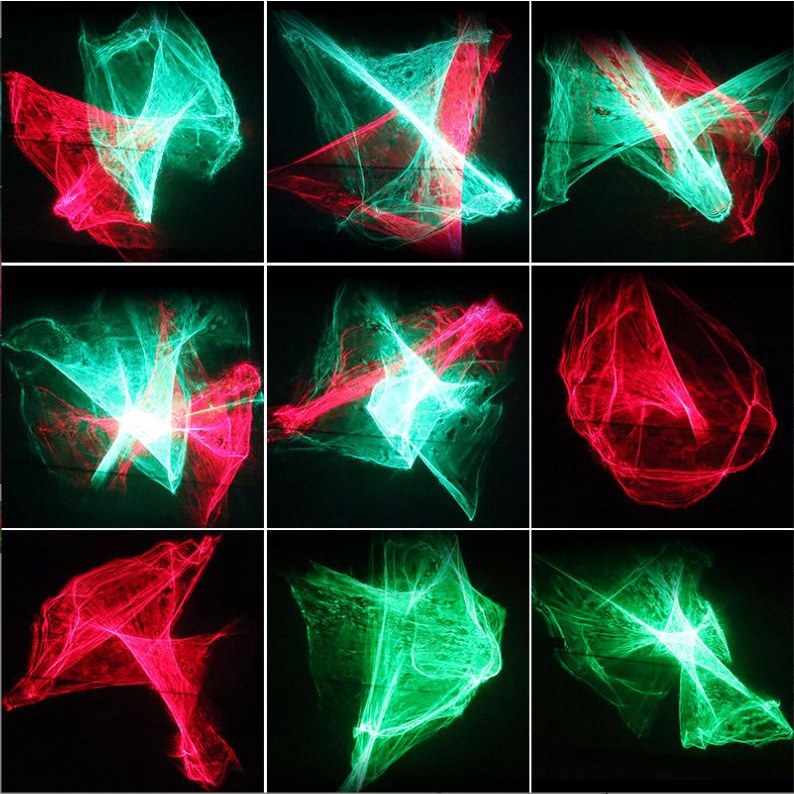 Đèn LED laser sân khấu 5 mắt ánh sáng LAZE kết hợp hiệu ứng 3D xoay chiều