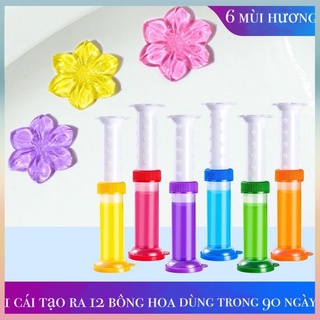 Chai gel khử mùi tạo được 11 bông gel khử mùi cho nhà vệ sinh với 6 loại mùi hương dễ chịu cho bồn cầu