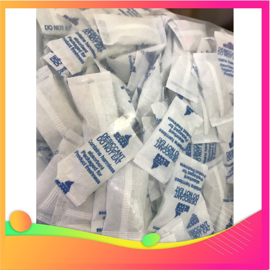 Gói hút ẩm loại nhỏ Silica gel  bịch 100g chất lượng cao cho tủ quần áo giày dép