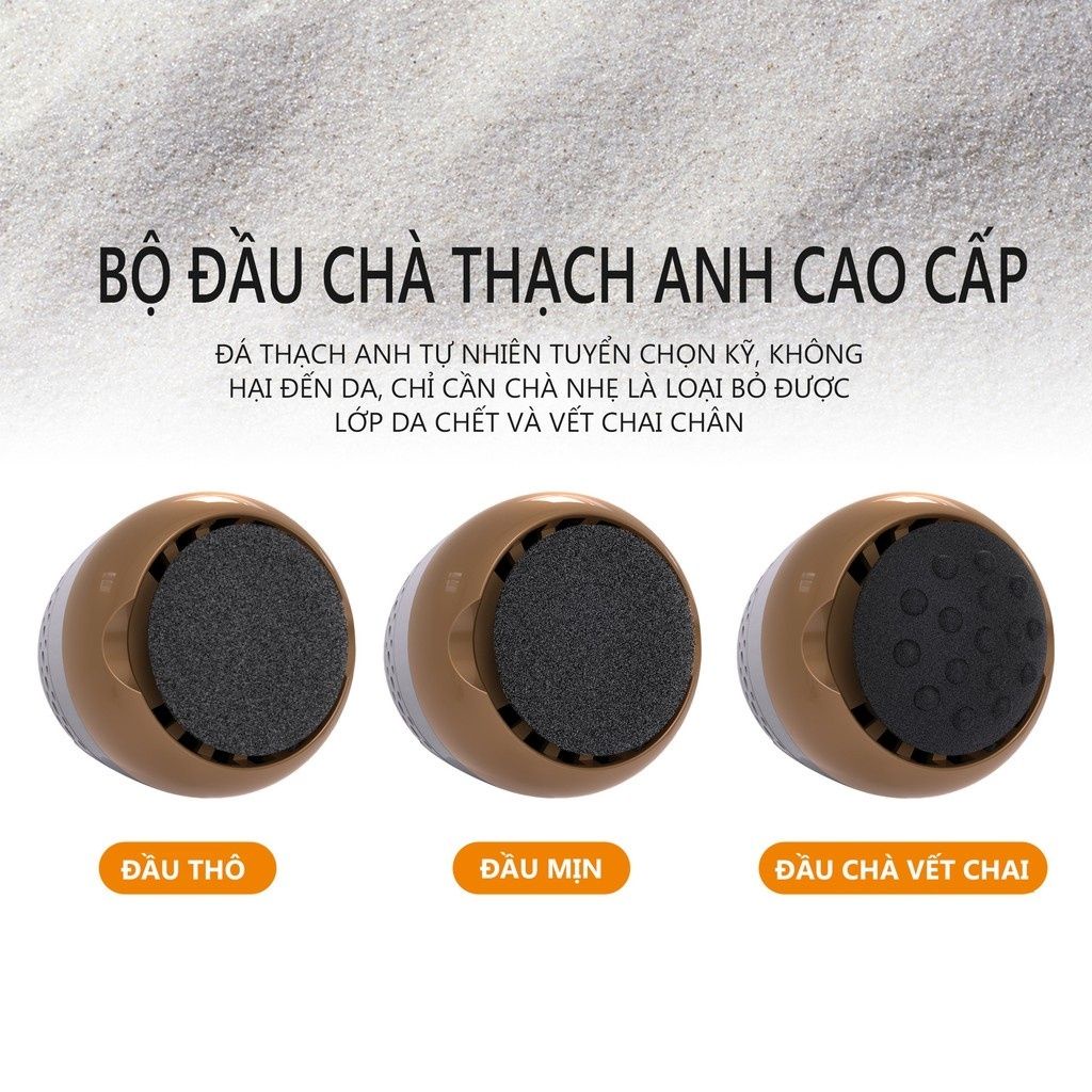 Máy chà gót chân cao cấp YB29 , máy mài gót chân và da chết sạc pin kiêm massage chân tự động - Bảo hành 12 tháng