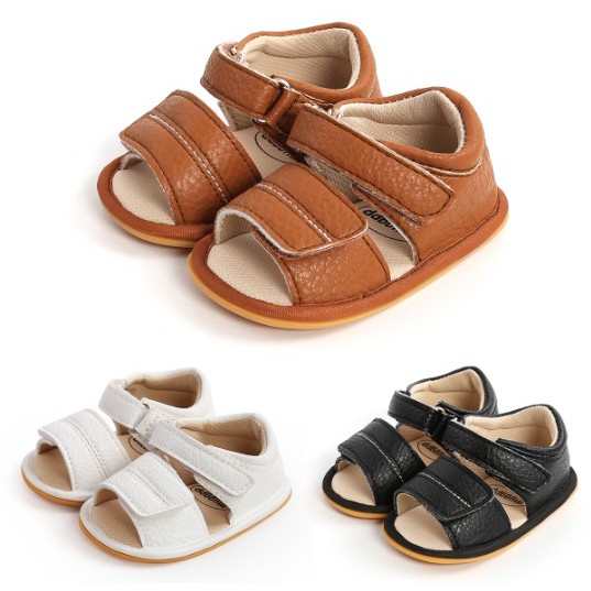 [Hàng cao cấp]Giày sandal tập đi cao cấp đế cao su chống trơn trượt chất da pu mềm mại dễ thương cho bé trai bé gai