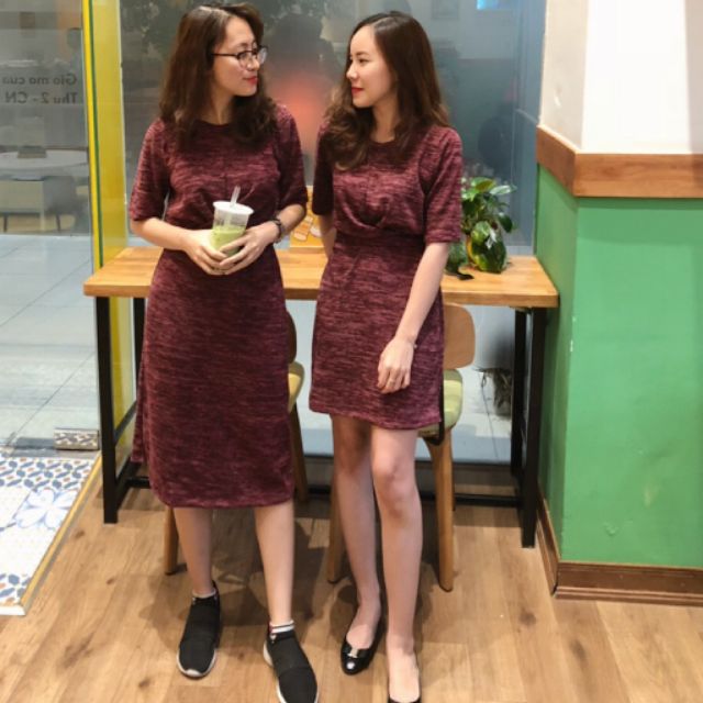 Đầm xoắn eo