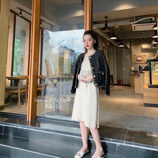 Áo dạ tweed ( ảnh thật , video )