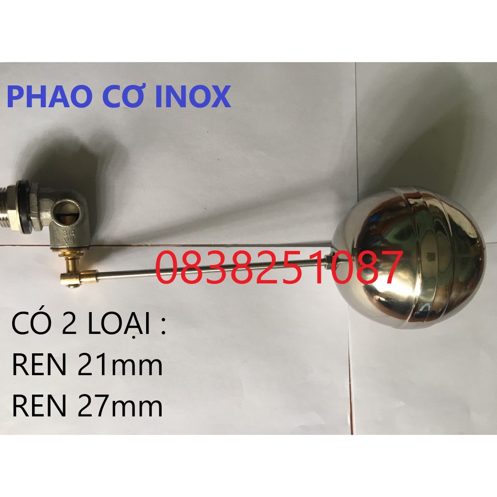 Van phao cơ INOX tự động ngắt nước khi nước đầy bồn BÓNG CÁT nổi Inox Điều chỉnh được mực nước