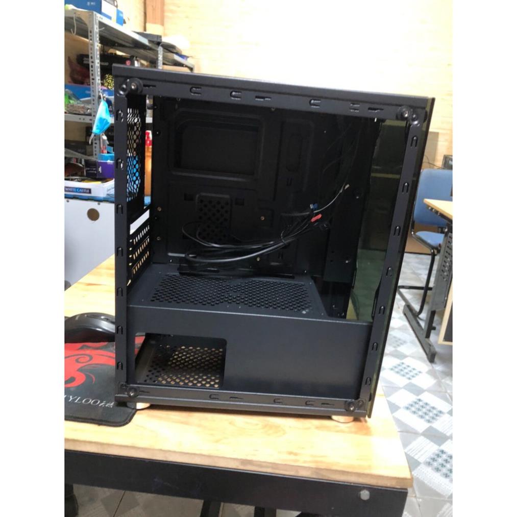 Vỏ case máy tính Gaming 2 mặt kính Cesar Rainbow