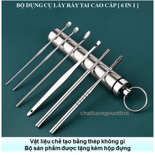  Dụng Cụ Lấy Ráy Tai Cao Cấp Bằng Thép Không Gỉ - Tặng Hộp Đựng