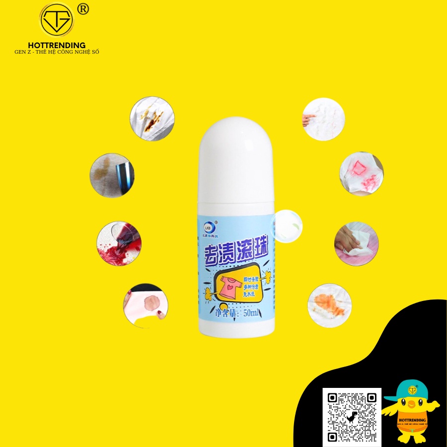 Lăn tẩy trắng quần áo dạng khô sạch vết bẩn trong vài phút đánh sạch mọi vết bẩn