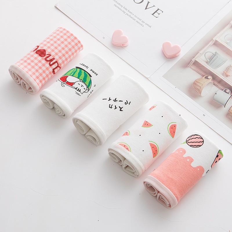 Quần lót cotton hoạ tiết siêu cute⚡️ 𝐅𝐑𝐄𝐄 𝐒𝐇𝐈𝐏 ⚡️ Màu cam đào cực đáng yêu ♥️ QL7 | BigBuy360 - bigbuy360.vn