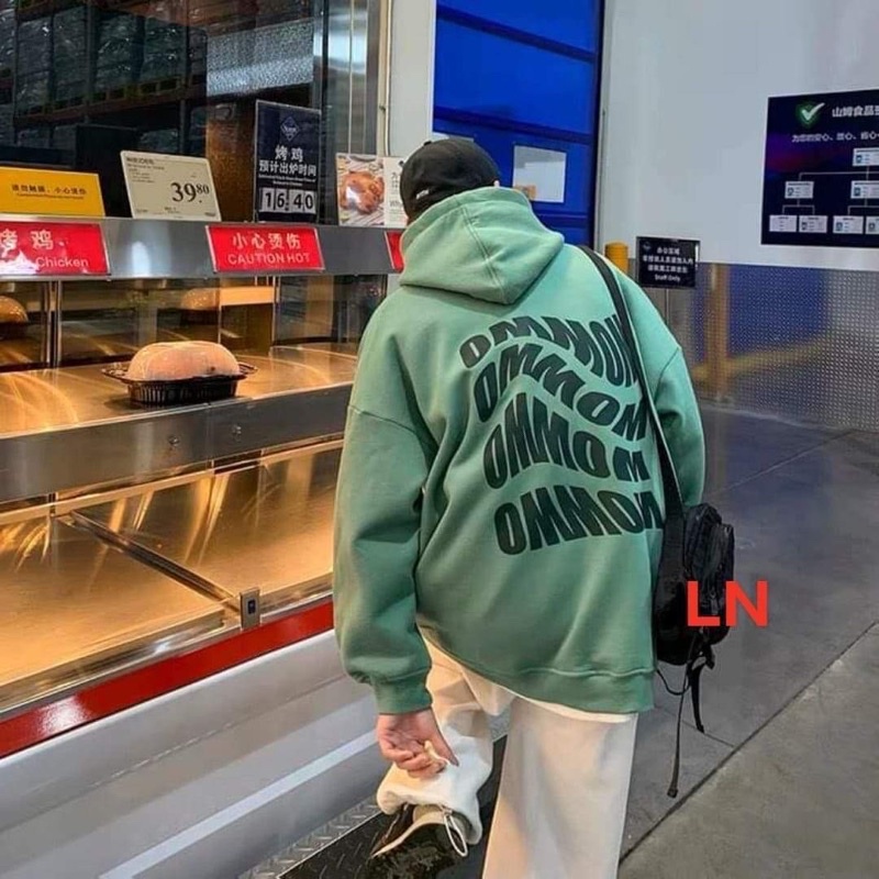 Áo hoodie OMMOM chữ soắn TH6