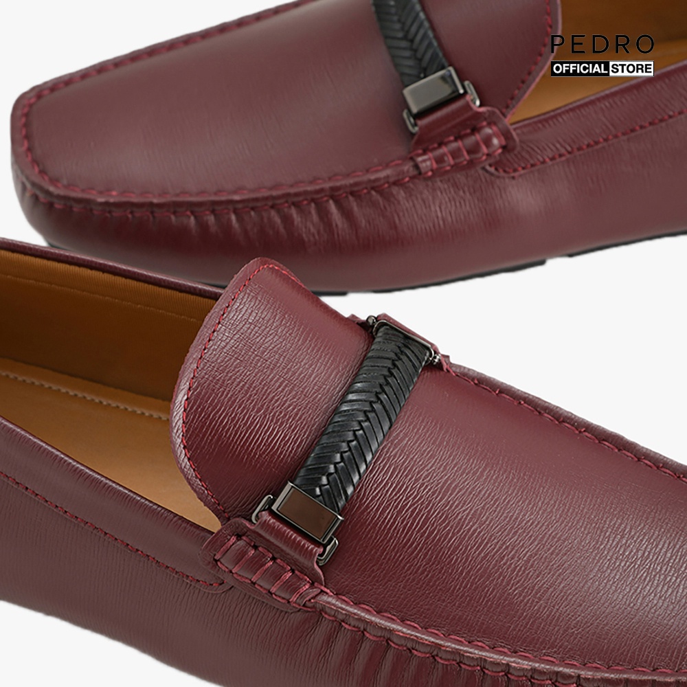 PEDRO - Giày lười nam Embossed Leather Moccasins PM1-65110234-16