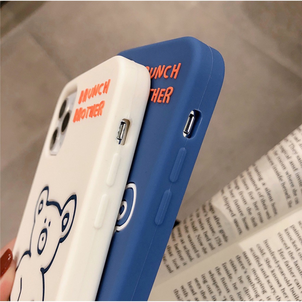 [ IPHONE ] Ốp Lưng Silicon Hoạ Tiết Hình Gấu ( Kèm Móc Treo ) - N264 | BigBuy360 - bigbuy360.vn