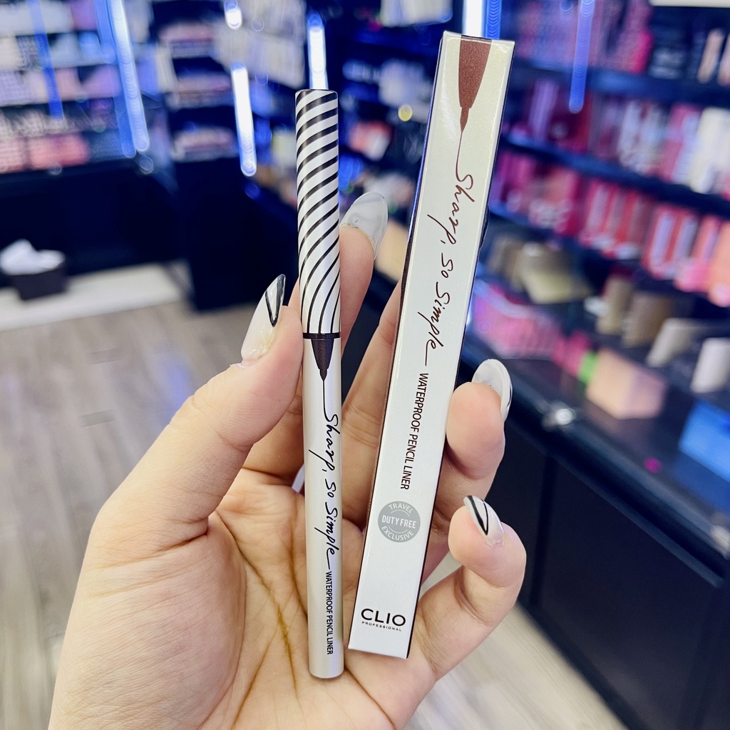 Chì Sáp Kẻ Mắt Nét Mảnh CLIO Sharp, So Simple Waterproof Pencil Liner (Đen/Nâu)